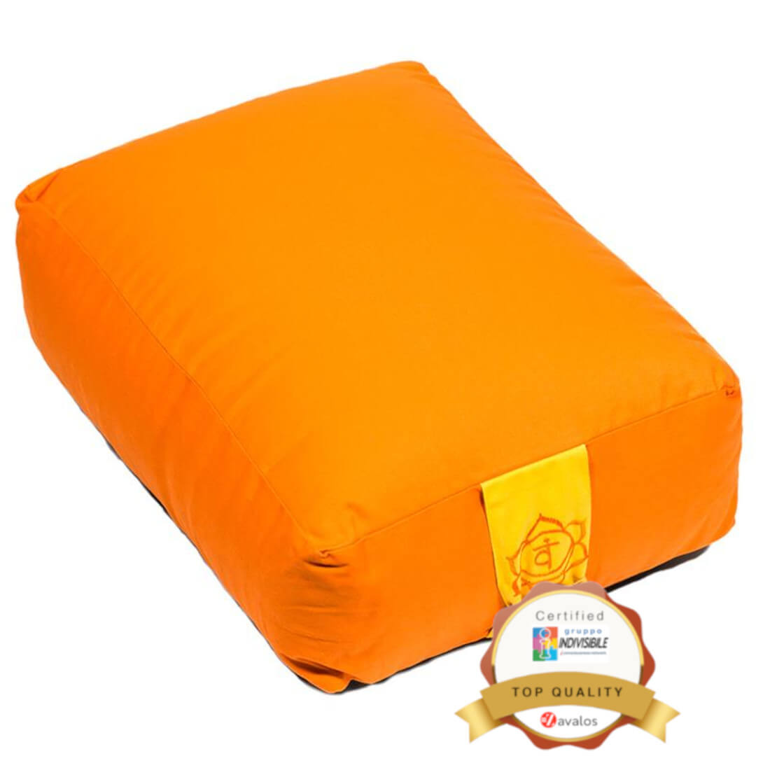 Cuscino yoga rettangolare arancione
